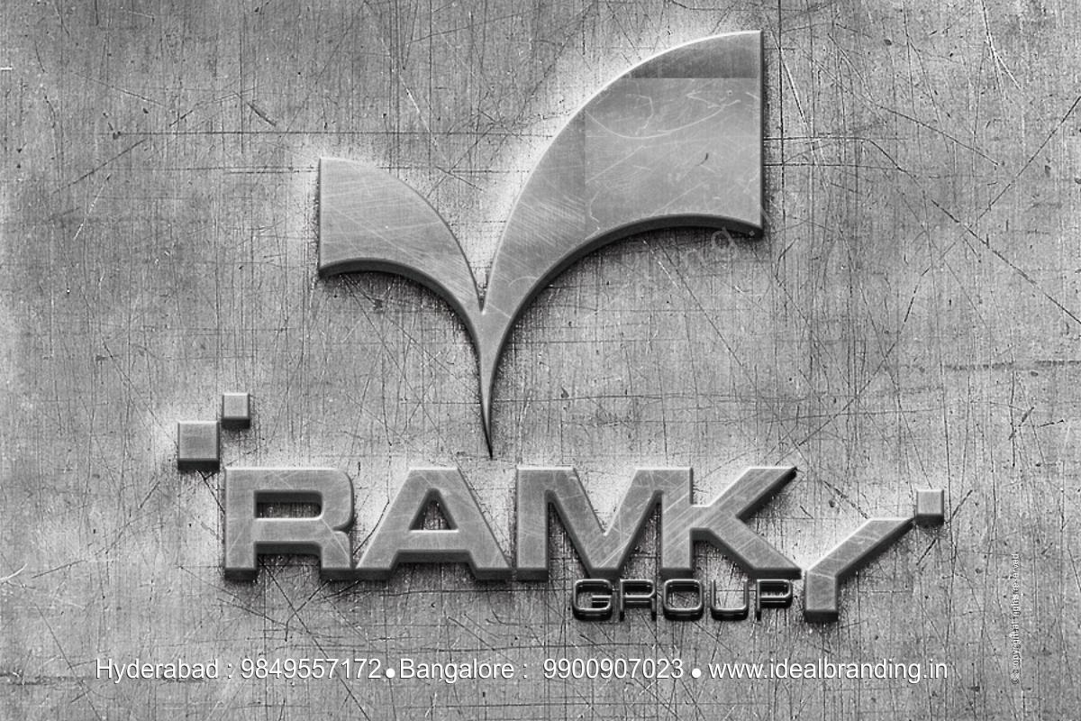 ramky group infra logo design hyderbad construction branding india